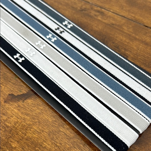 Under Armour Headbands Set - Black, Gray, White Soccer Hair Sport Gym Workout - Picture 3 of 5